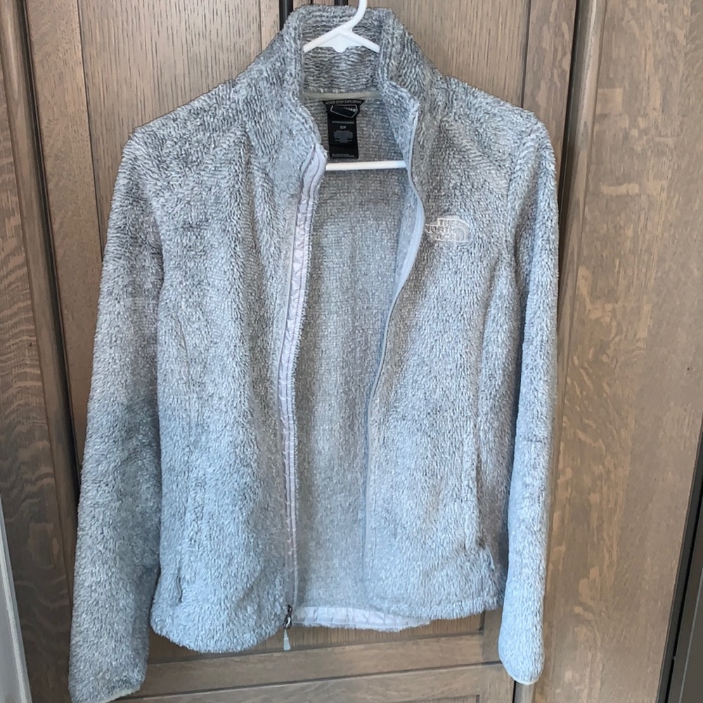 Womens Northface fleece Jacket size small/ light gray